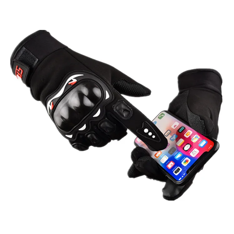 Factory Touchscreen Full Finger Knuckle Protection Anti Slip Motorcycle Racing Gloves
