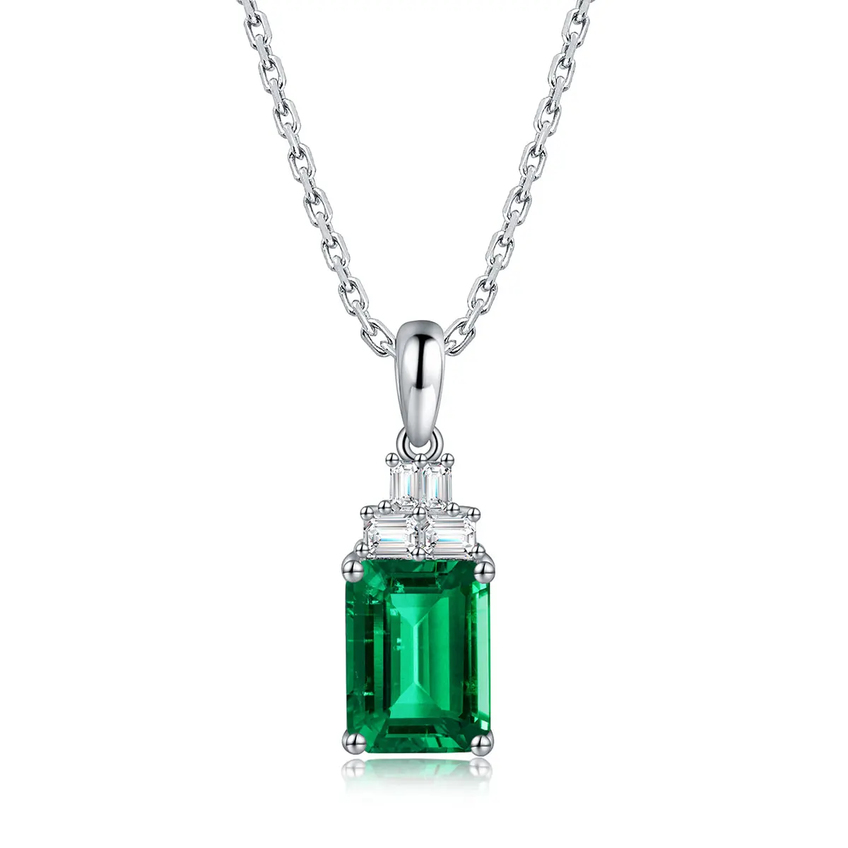 

Hot Sale Zambia Emerald Color Jewelry Emerald From ANSTER Lab Emerald Necklace For Fashion Accessory, Green