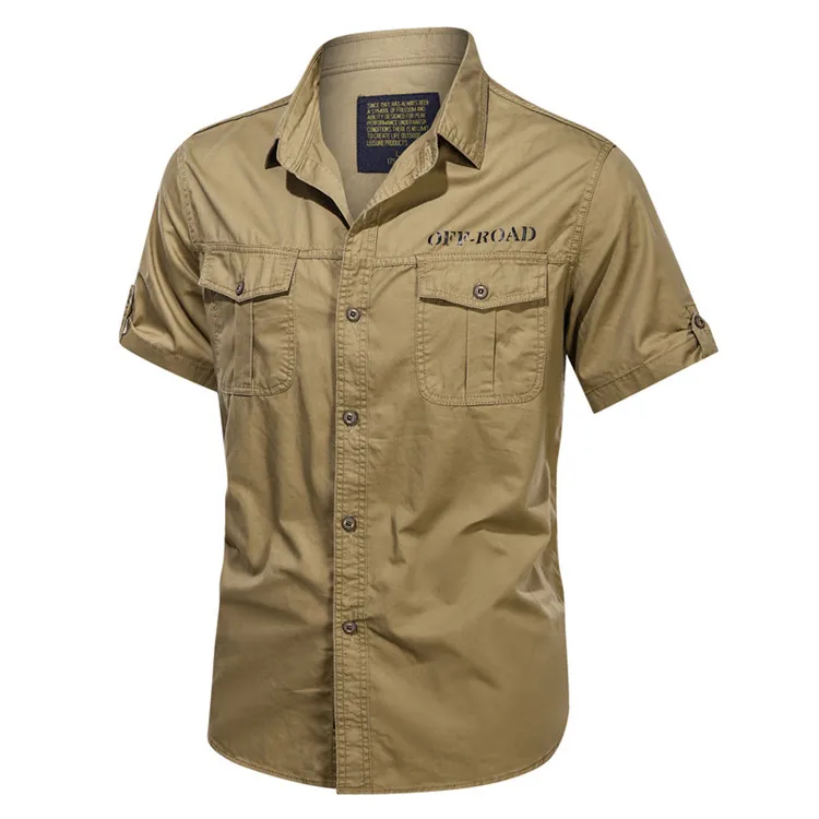

Summer men short sleeve shirt pure cotton casual large size half sleeve shirt