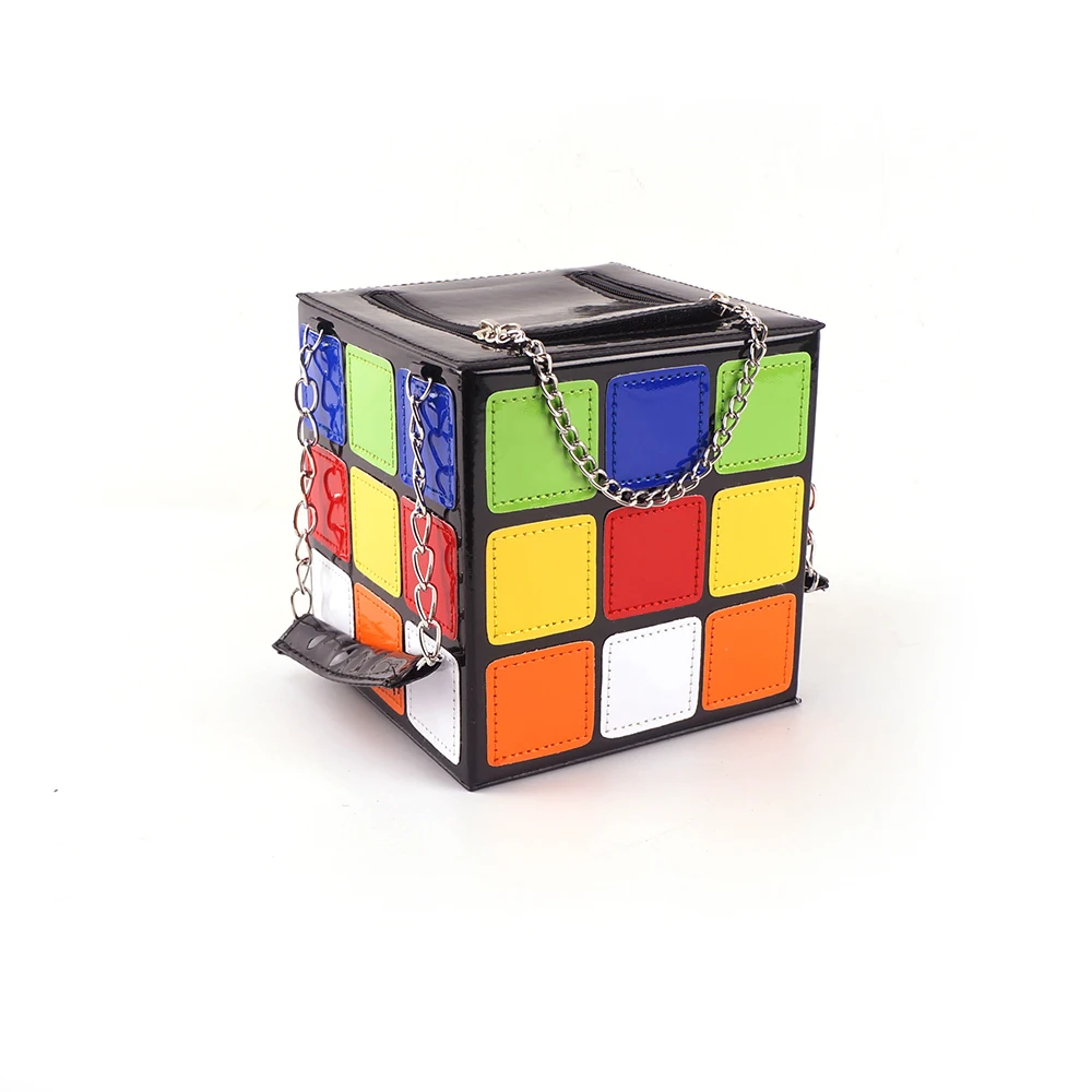 

2021 Magic Cube Bag Handbag Women's Hot Cute Magic Cube Bag Purse, Rainbow green