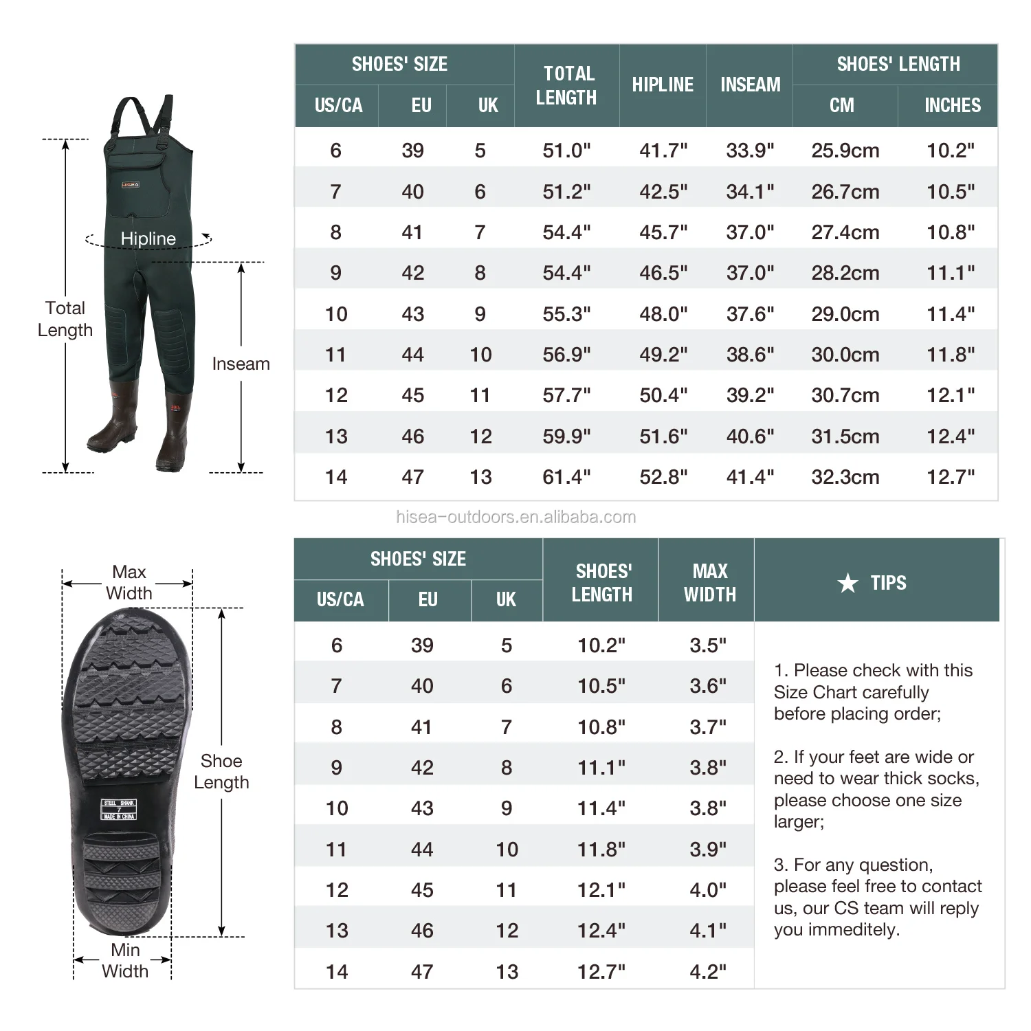 Neoprene Fishing Chest Waders For Men With Boots Cleated Bootfoot ...