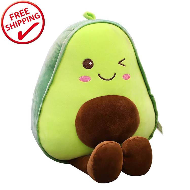

Wholesale Custom Cute Creative Fruit Doll Avocado Stuffed Plush Toy, Green
