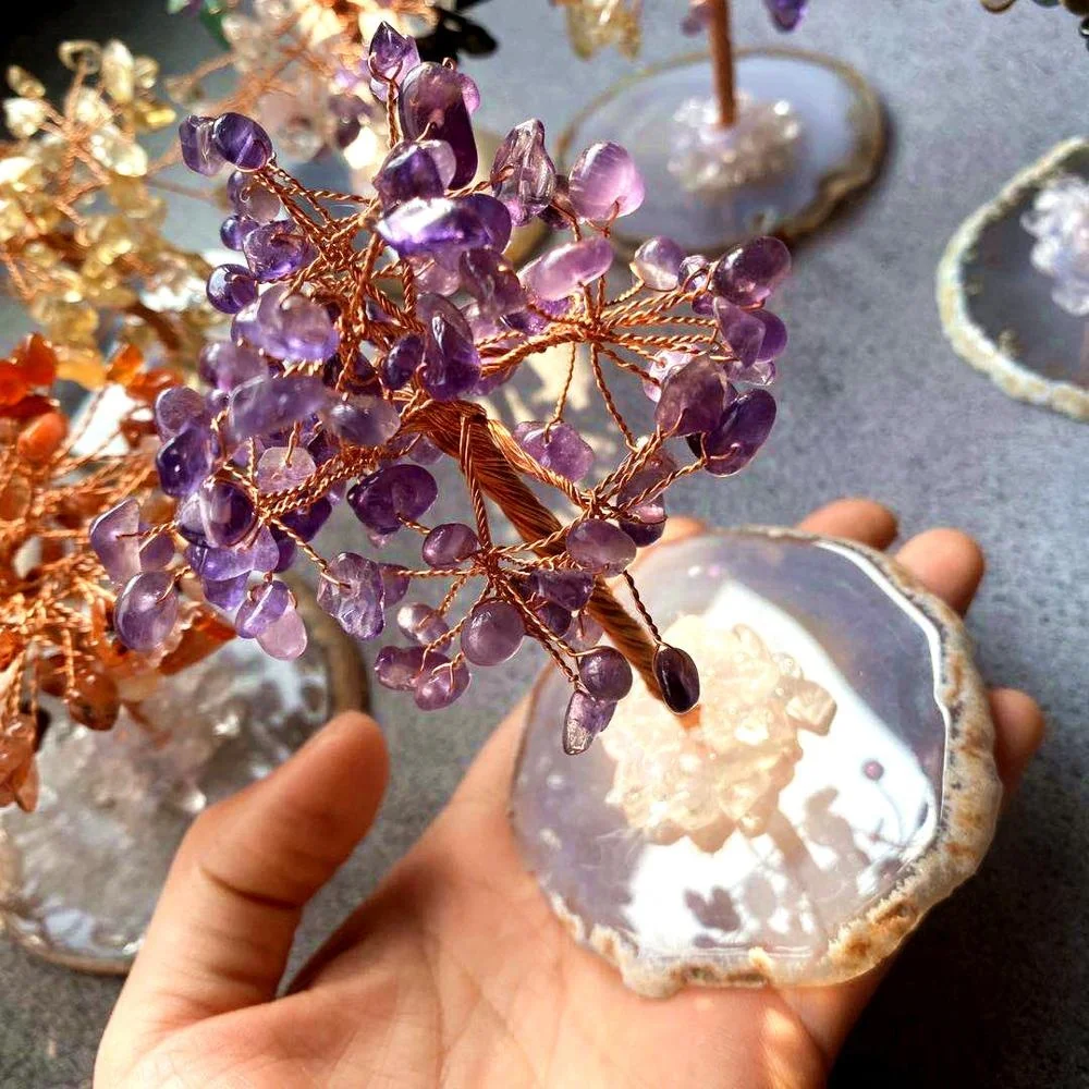 Wholesale Natural Crystal Healing Tree Reiki Gemstone Crystal Money