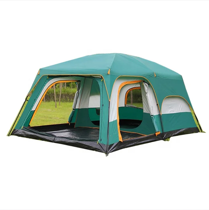 

So-Easy 8-12 Persons carpa Large Automatic Outdoor Camping rainproof Thicken Double Layers Aluminum Pole Outdoor Tent tenda, Green,/orange/brown