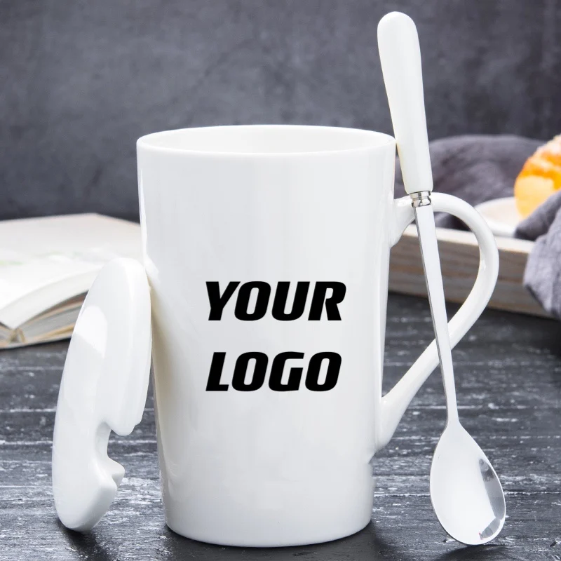 

Wholesale luxury nordic reusable white blank custom logo printing ceramic coffee mug
