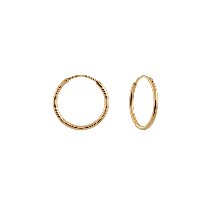 

ESZ-0016 20mm 2cm Diameter Silver Rose Gold Plated Hoop earrings 925 sterling silver for kids