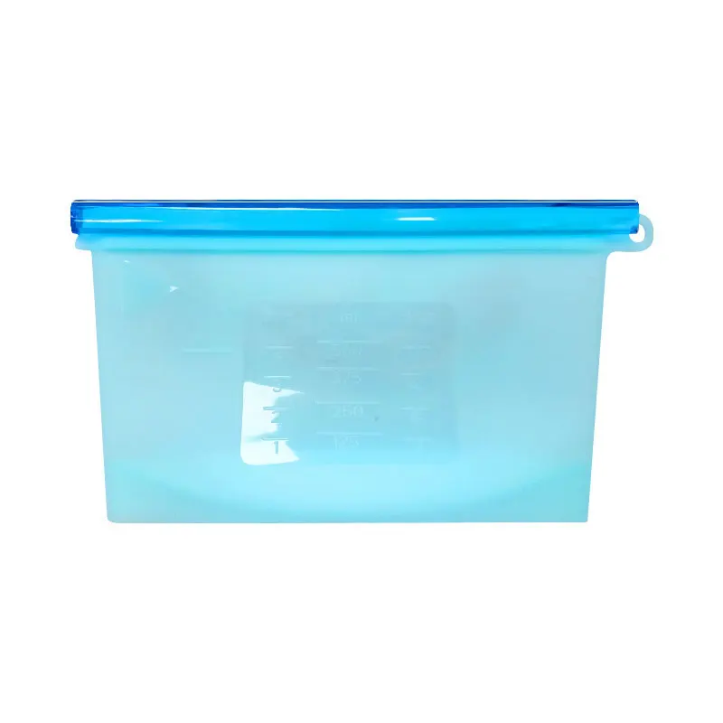 

OEM New Style 500ml 1000ml 1500ml BPA Free Leakproof 100% Reusable Silicone Food Storage Bags Set, Customized color