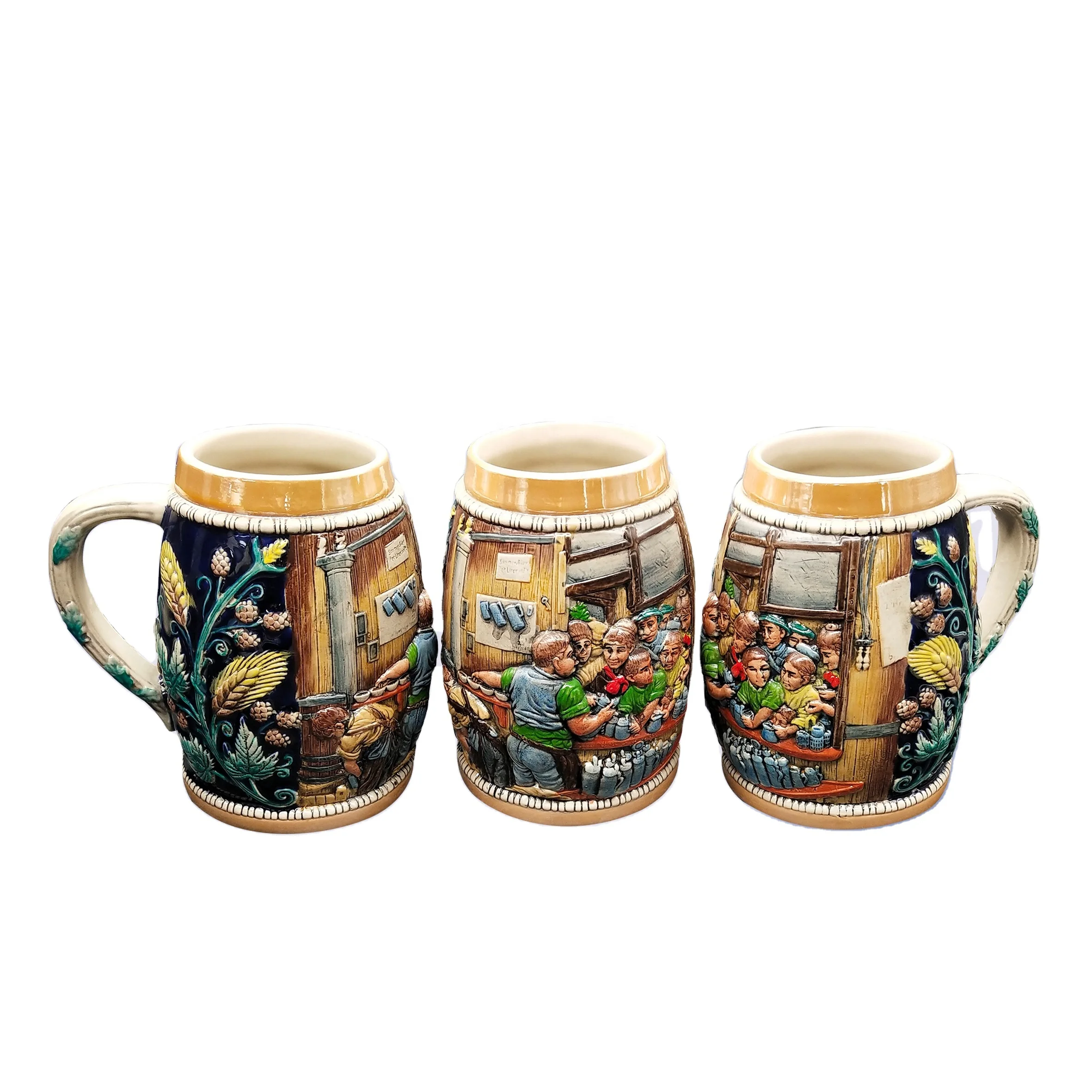 

Custom size 32 Oz handpaint Ceramic Beer Mug