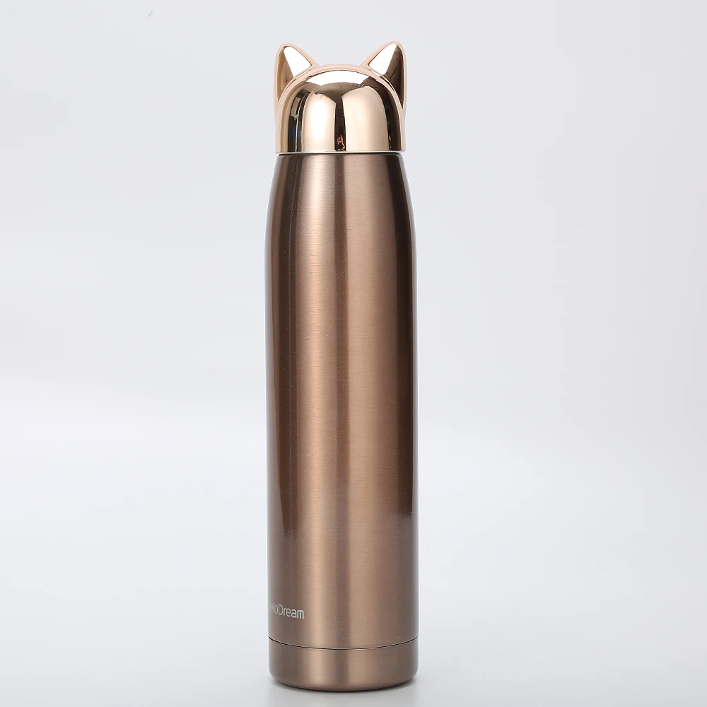 

Stainless steel thermo flask fox shape sport vacuum bottle portable