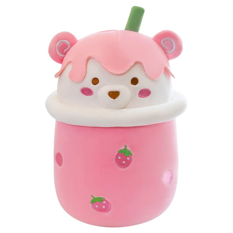 

Drop Shipping 25cm Bear Boba Plush Toys Cartoon Bubble Tea Cup boba Plushies Stuffed Soft Milk Tea Plush Pillow
