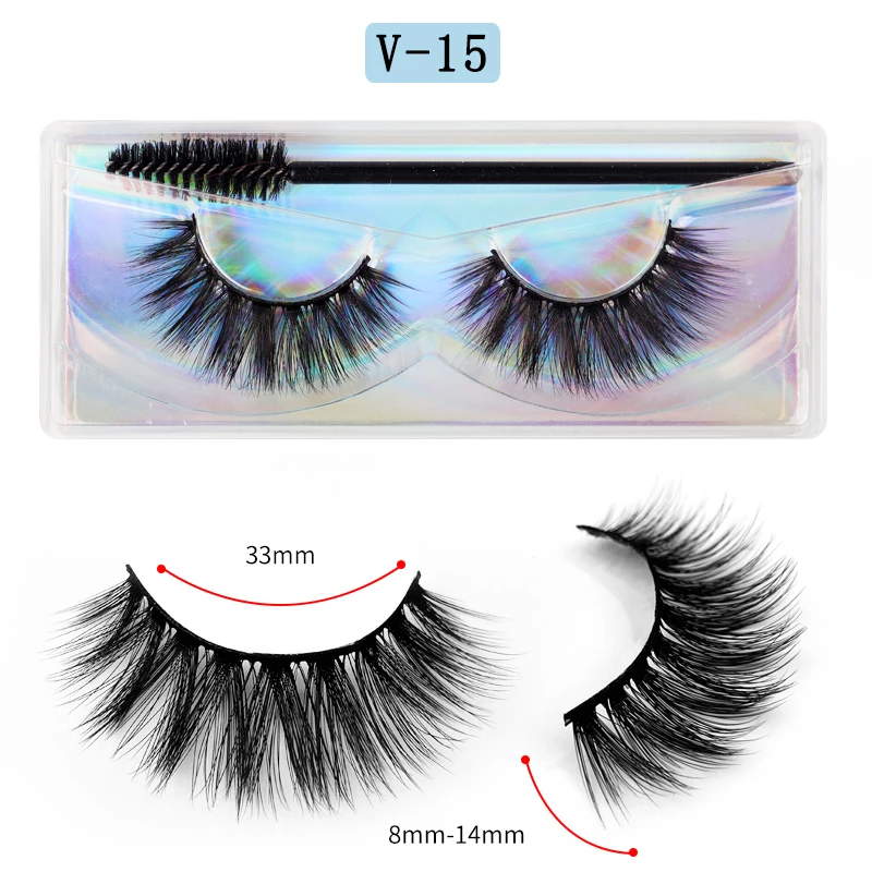 

3D false eyelashes 1 pair of plastic cotton thread eyelashes slim natural eyelashes