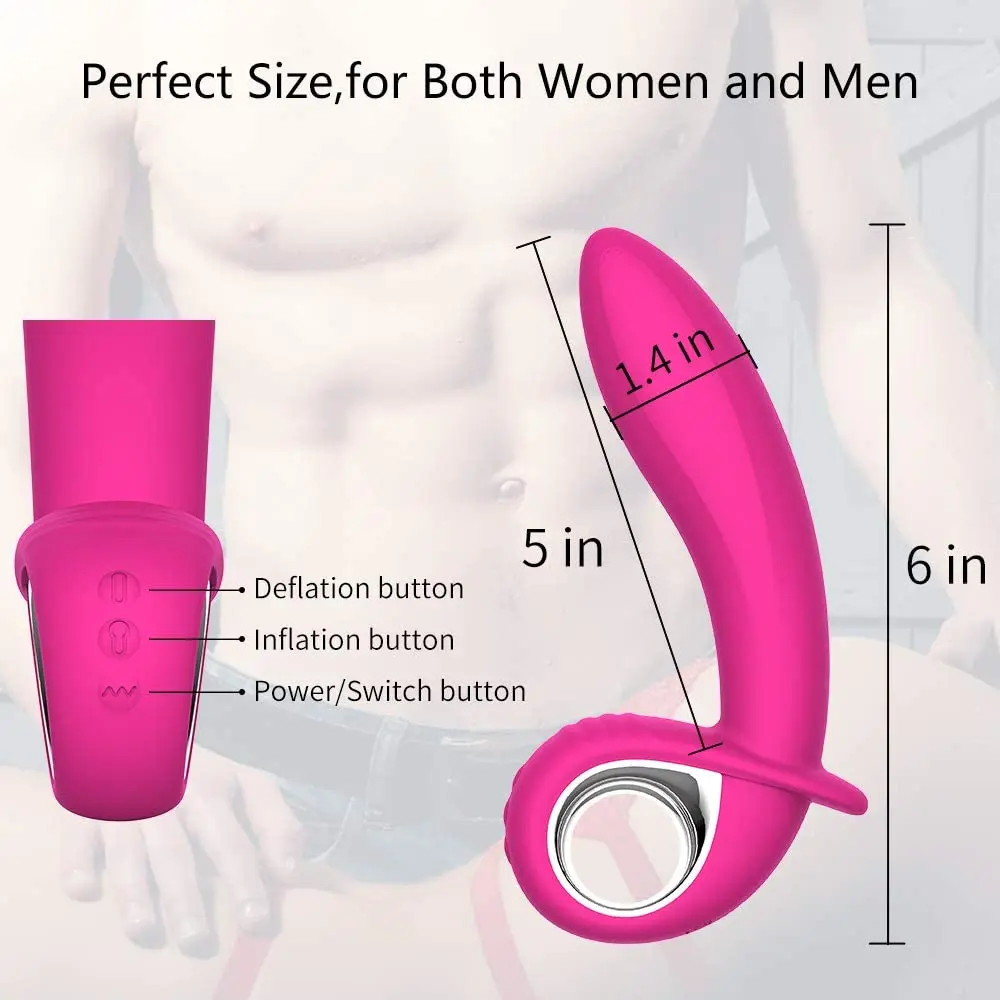 Del punto G orgasmo anale vaginale del vibratore gonfiabile automaticamente massaggio di vibrazione della prostata della spina di estremità di 10 frequenze per gli uomini