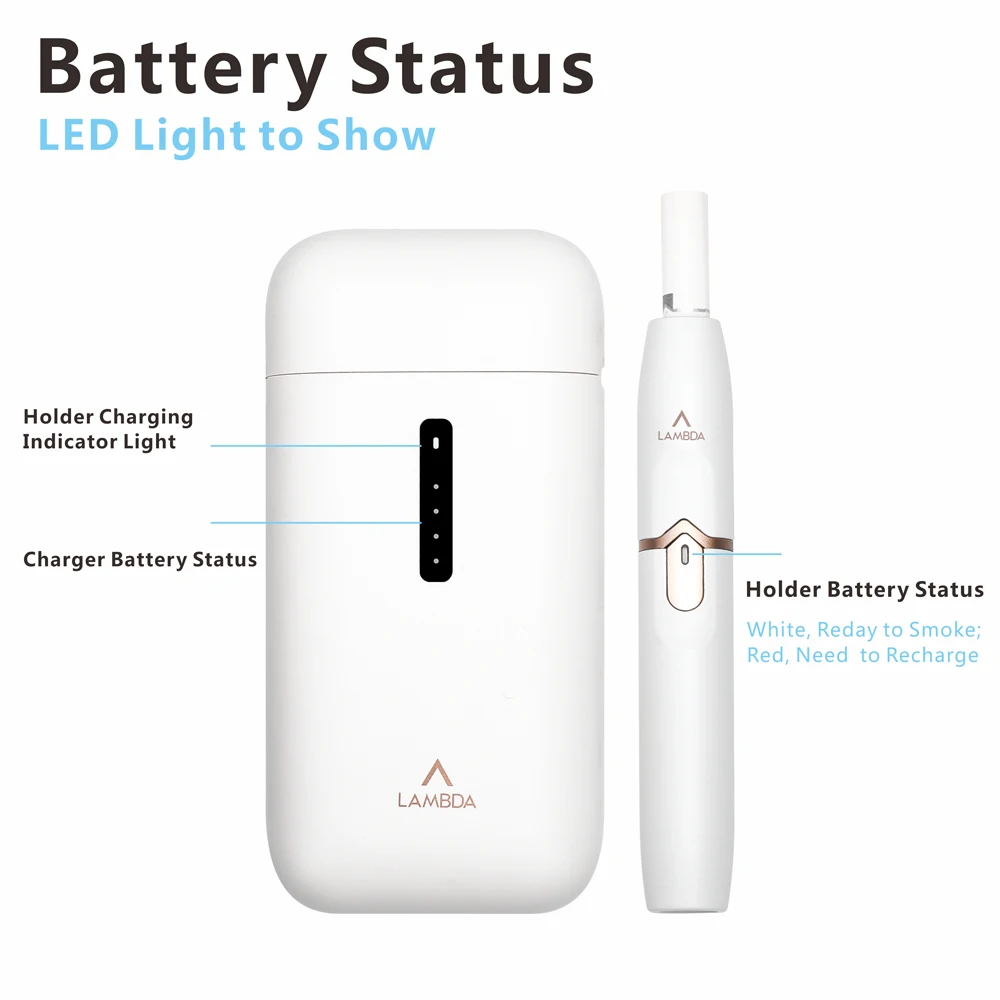 
2019 New Heat No Burn Tobacco Heating Device LAMBDA A1Heat Sticks Not Burn Dry Herb Electronic Cigarette Original Manufacturer 