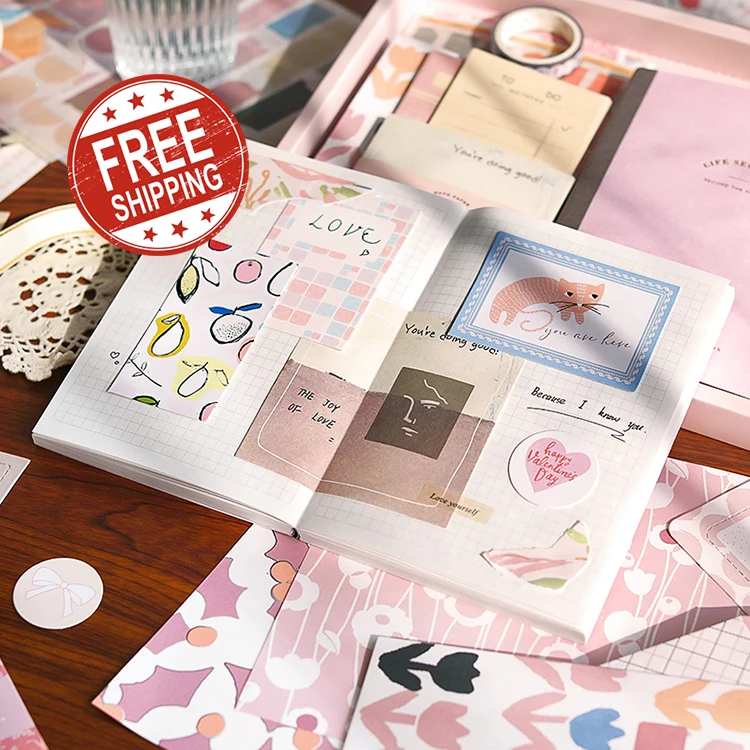 

Lovely Notebook Gift Box Stationery Tape Notebook Set