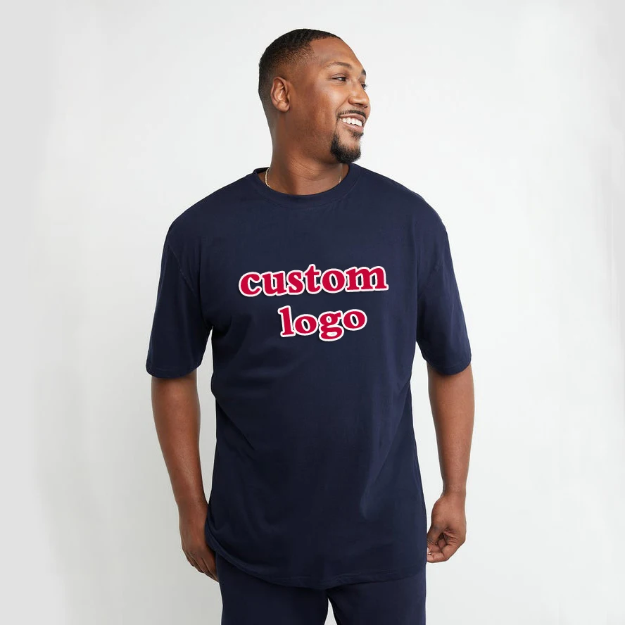 

Custom Short Sleeve Round Neck Blank Men's Cotton Polyester T-shirts, 23 colors