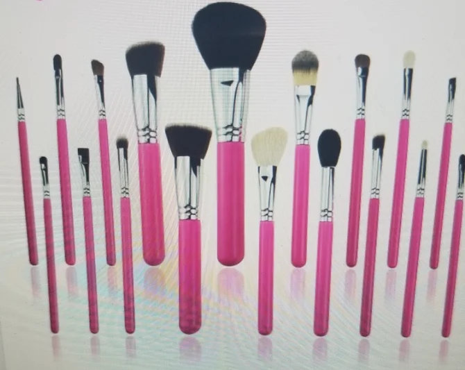 

Private Label 18pieces makeup brush set Pink 18pcs Cosmetic Brush Set, Rose gold;silver;gold