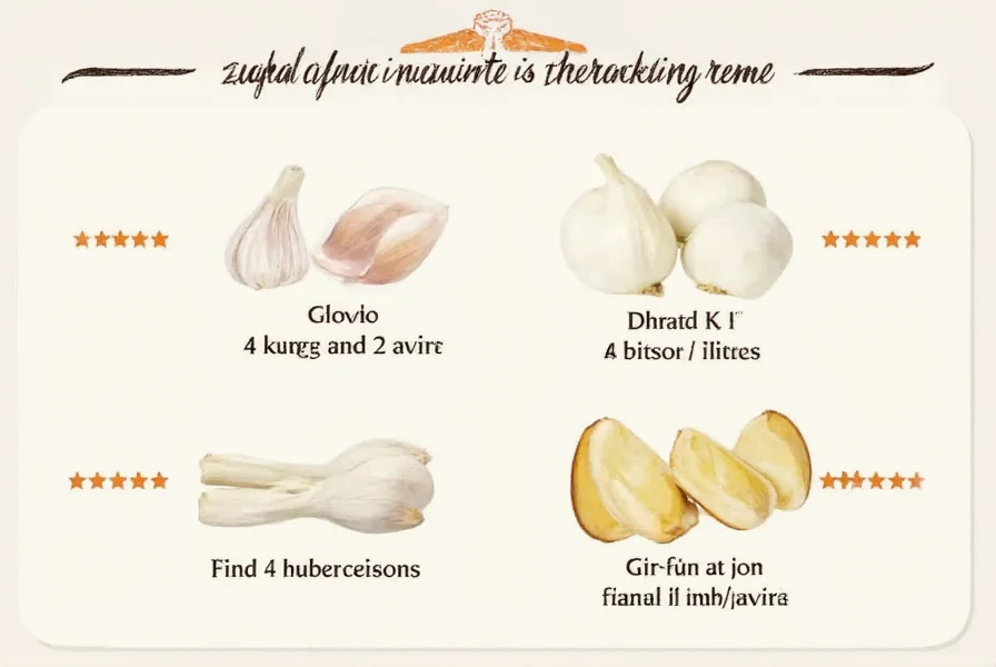 Chef measuring minced garlic into teaspoon for recipe preparation