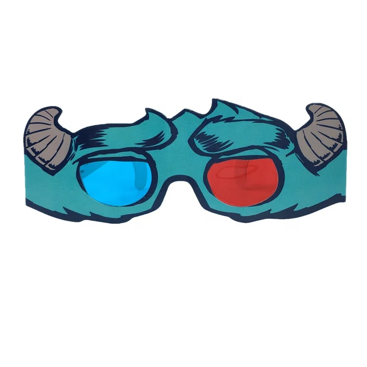 
Red Blue Custom Paper Anaglyph 3D Glasses 