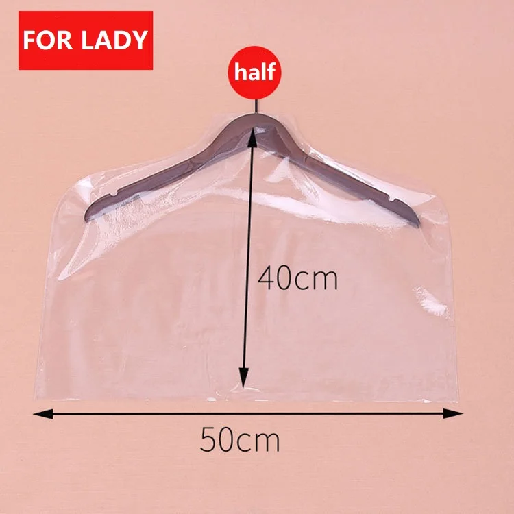 

Clear Vinyl Transparent PVC Garment Shoulder Plastic Storage Cover for Clothes Dust Dirt Protector Closet Suit Organizer