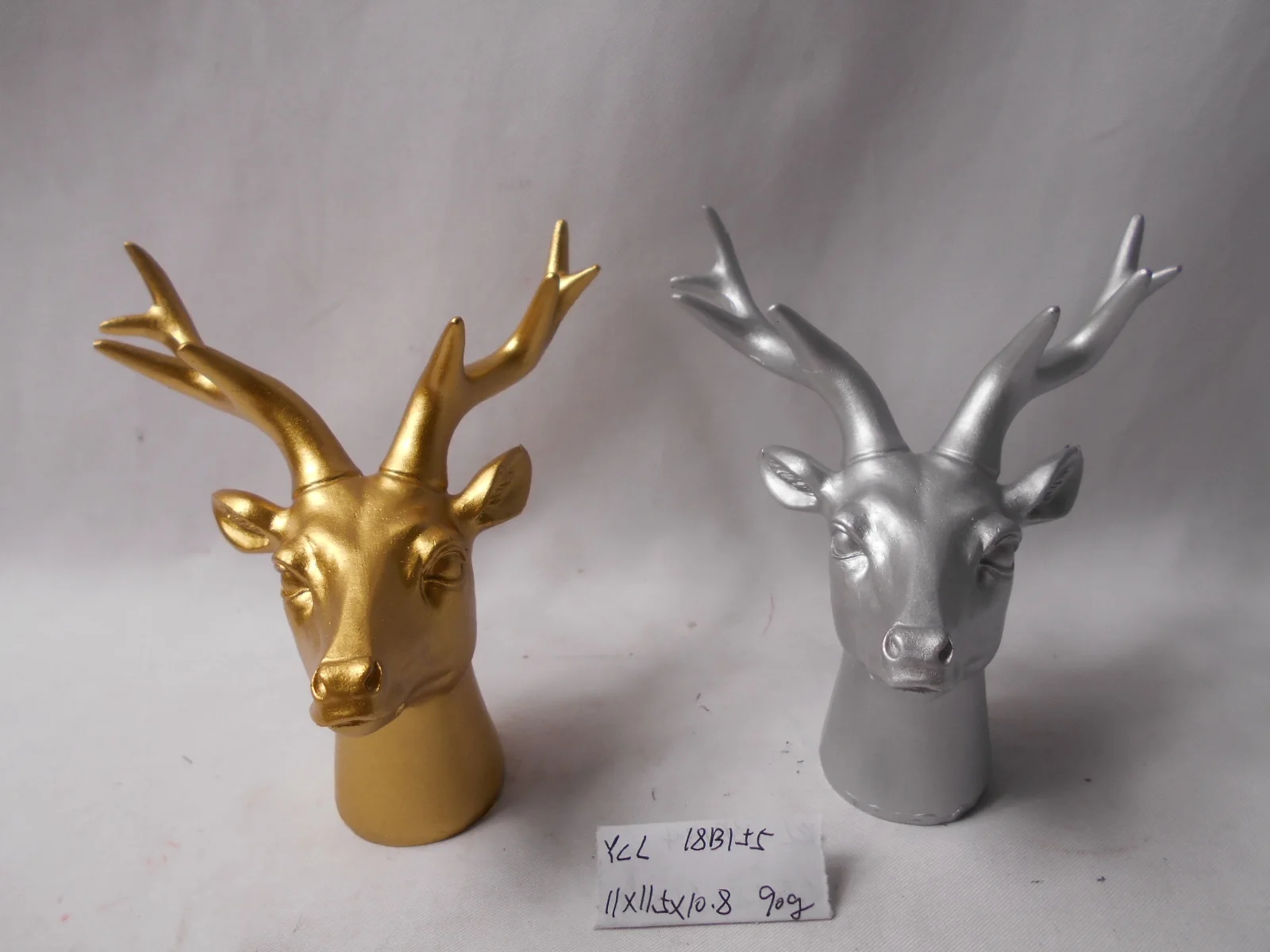 Gold Deer Head Sculptures,Resin Art Modern Sculpture Statues Home Decor