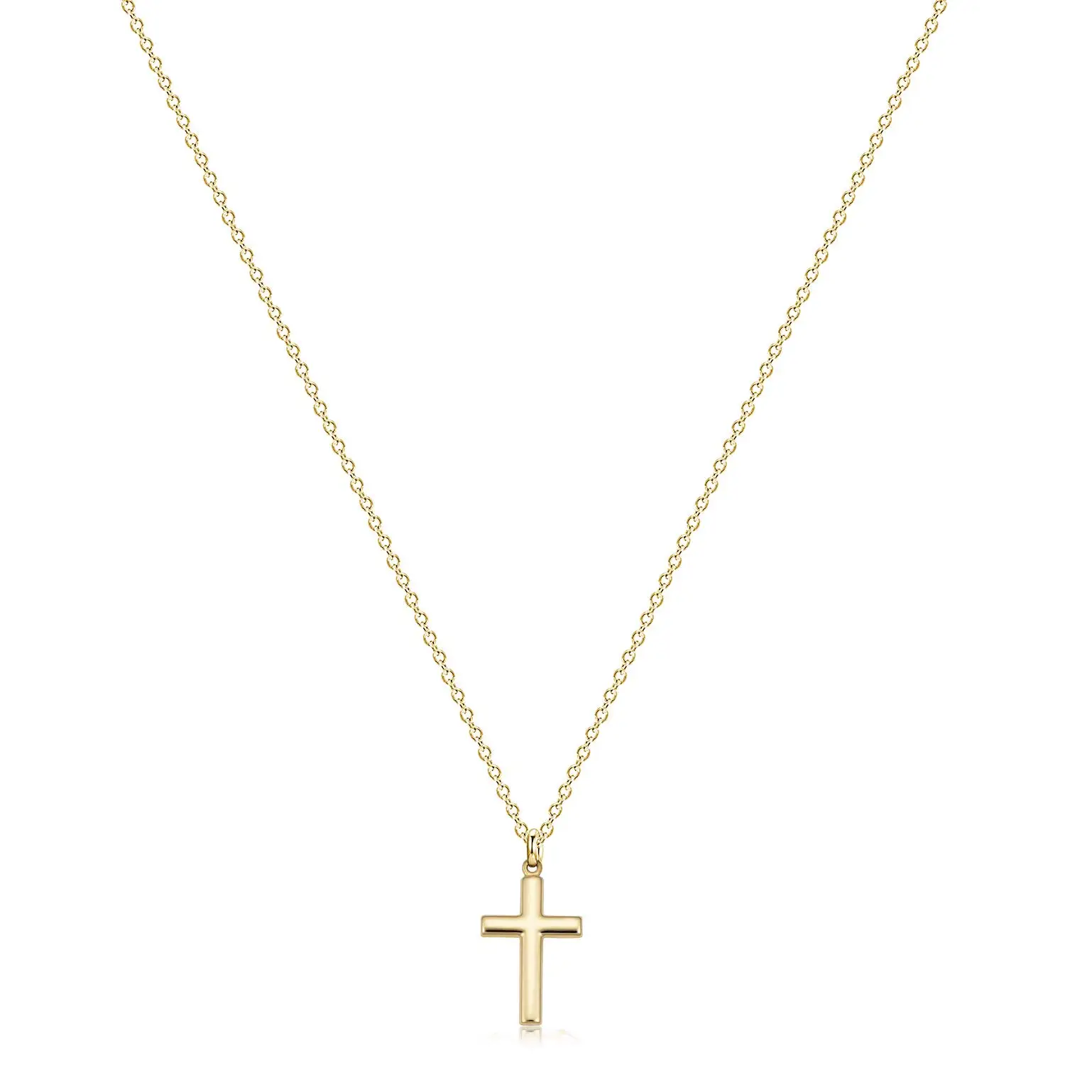 

Dainty Unique Punk cross chain gold plated necklace girls necklace jewelry