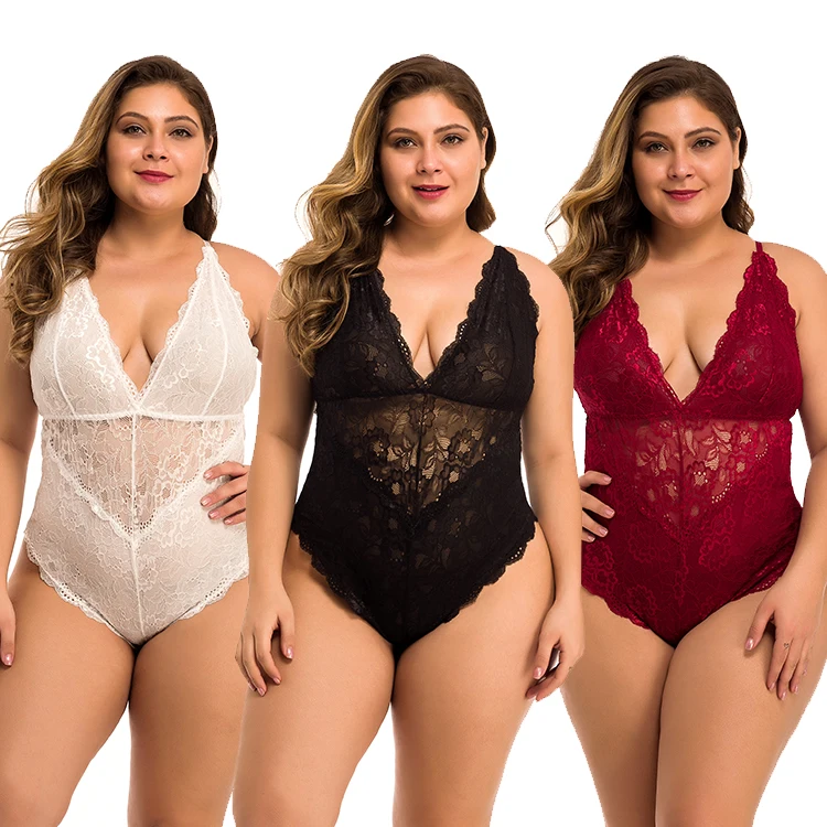 

Supplier high End One Piece Black Hot Corset Female Plus Size 4XL Strappy Push Up Bra Lace Women Fur Bodysuit Teddies Sexy Linge, White,red,black