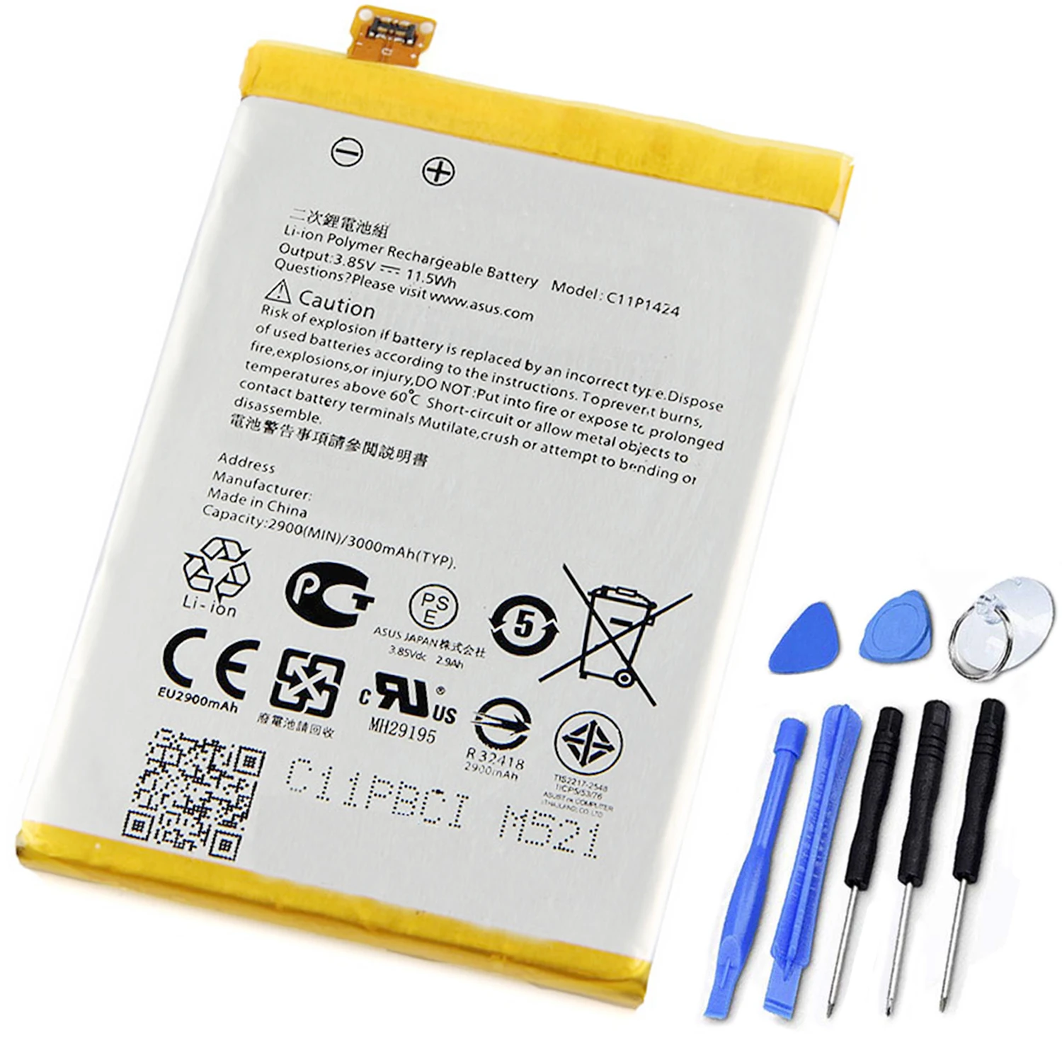 Original 3 85v 11 5wh 3000mah C11p1424 Laptop Battery For Asus Zenfone 2 Z008d Ze551ml Ze550ml Z00ad Buy C11p1424 Z00ad For Asus Zenfone 2 Product On Alibaba Com
