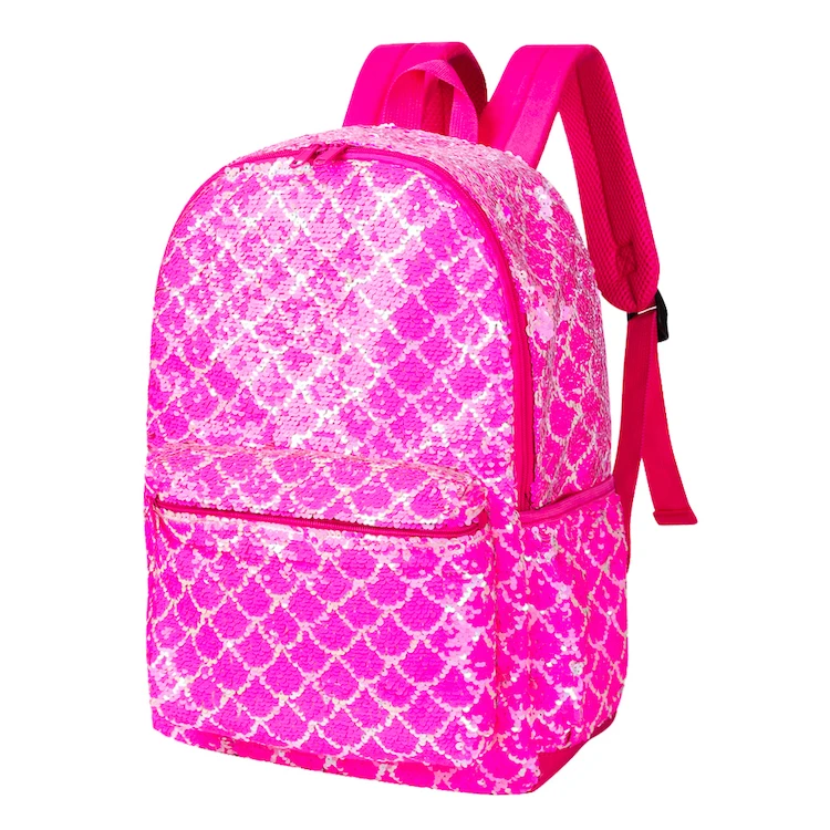 

Mermaid Glitter Girls Backpack for School Children Casual Daypack Book Bag Rucksack