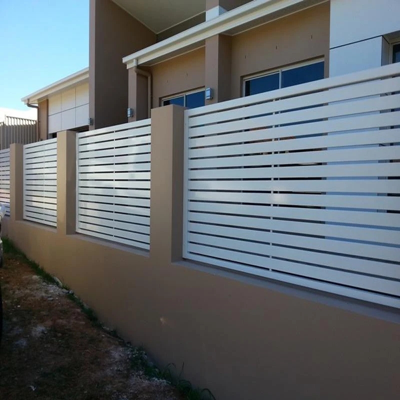 

Outdoor Modern Decorative Garden Fence Rustproof White Aluminum Landscape Fencing Ornamental Panel, Black/white