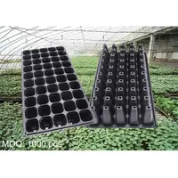 

black plastic 50 cell hole plant nursery tray seed propagation tray