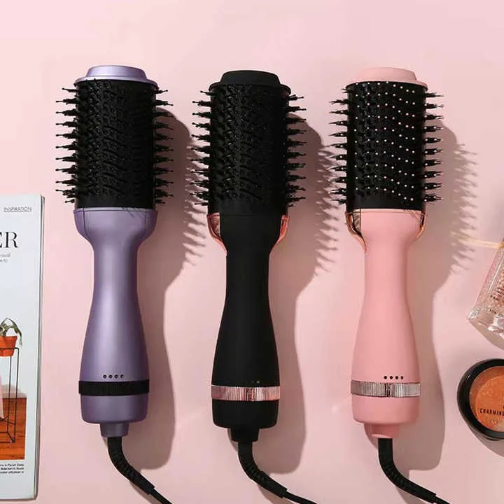 

One Step high speed Hot Air Brush & Styler Comb Rubber Paint Handle Professional Hair Dryer