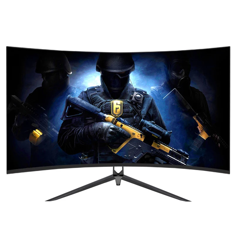 

large screen LCD HD monitor curved computer desktop cpu monitor pc wholesale, Black white