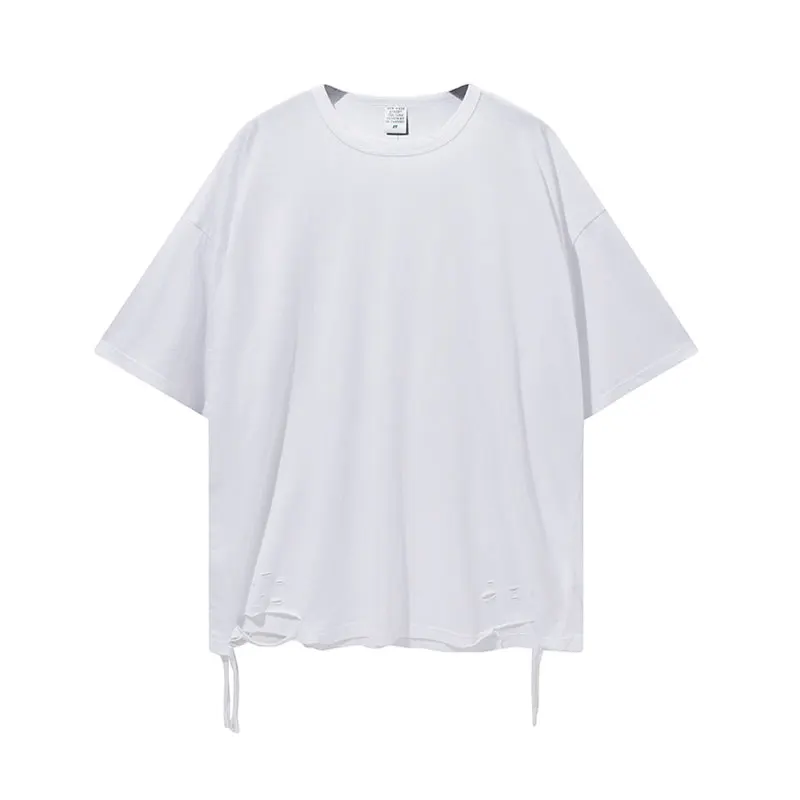 

OWNFOLK 2021 High Quality Cotton Oversized Tshirts Blank Drop Shoulder Tshirt Solid Short Sleeve Custom Heavy Weight T-shirt