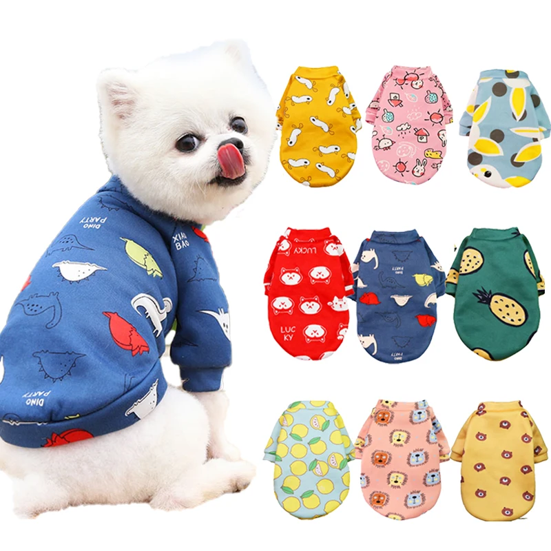 

Wholesale Dog Cute Shirts Carton Style Cotton And Linen Pet Big Dog Clothes Shirt