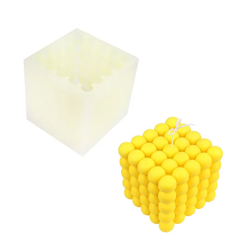 

B-3054 DIY soy wax incense candle silicone molds ball cube soap molds Rubik's Cube Silicone Mold