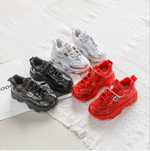 

Factory Boy Casual Shoes Fashion High Quality Shoes Children Kids Running Shoes, Black/white/red