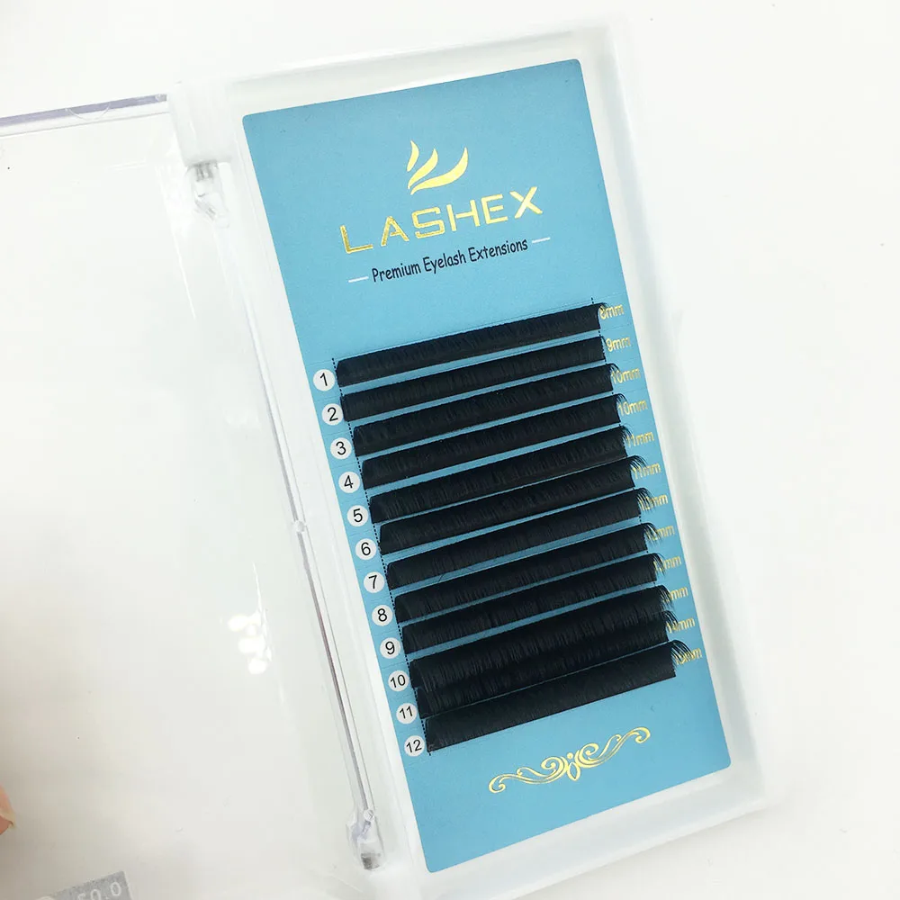 

Lash fluffy and soft materials individual and super black luxury eyelash extensions false lashes, Matte black