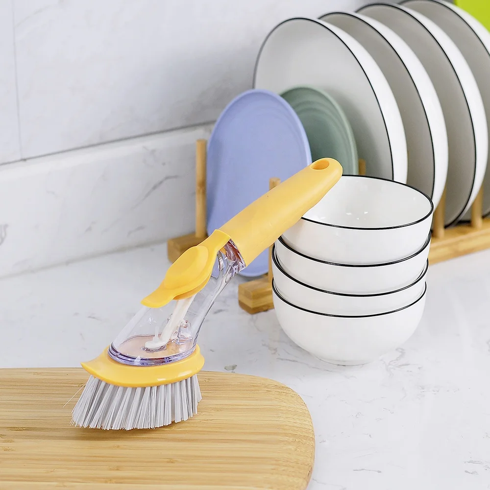 

Household Rubber kitchen washing brush, Green, blue, black, orange or customized