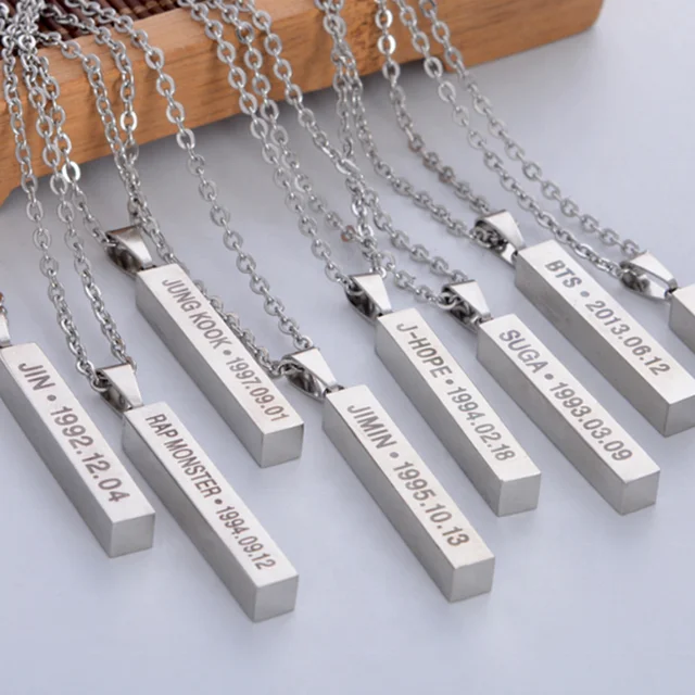 

BTS Bangtan Boys Titanium Steel Pendant Necklace