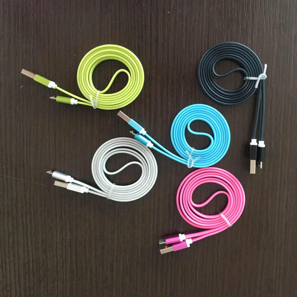 

cantell flexible flat micro usb charging cable Android usb fast charger cable 1M