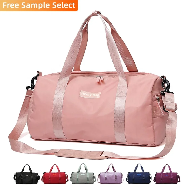 

Hot Sale Small Sport Waterproof Weekender Travel Overnight Tote Carry on Duffel Gym Bag with Shoes Compartment Wet Pocket