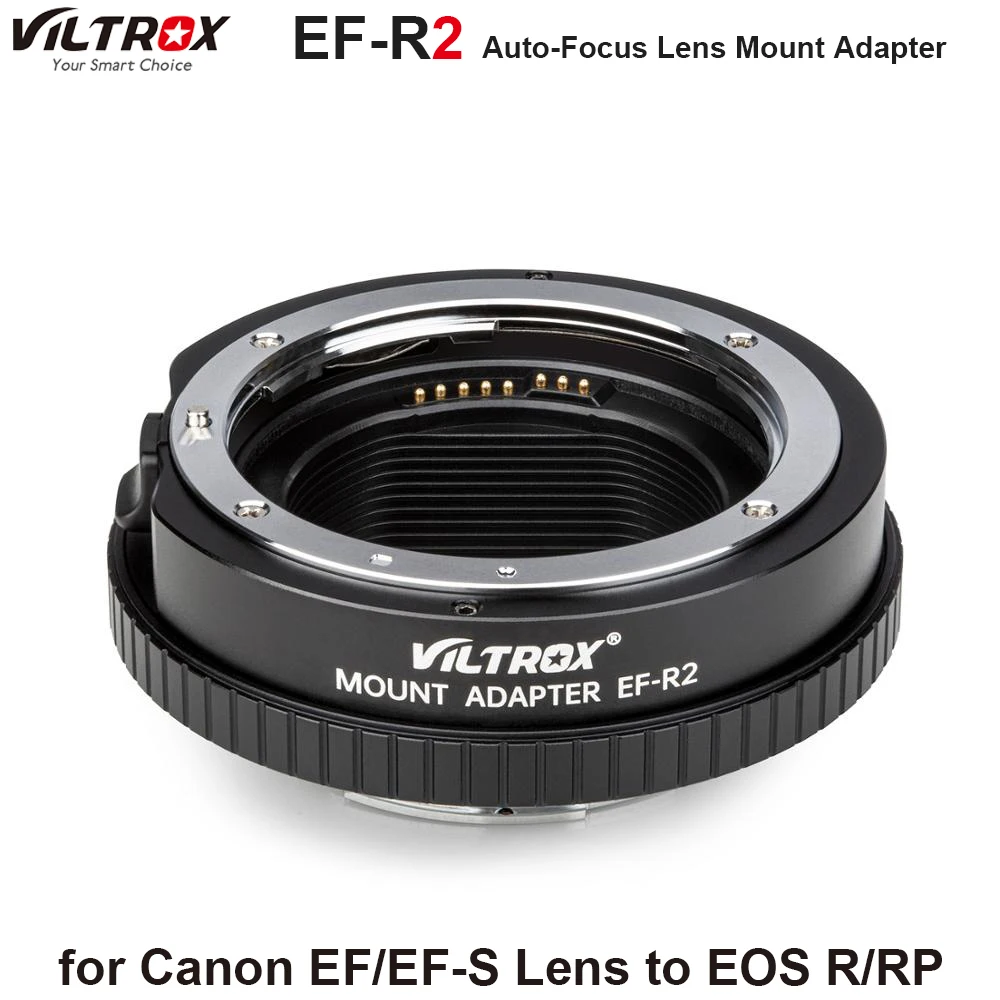 

Viltrox EF-R2 Auto lens Mount adapter for EF/EF-S lens to EOSR/ EOSRP camera with Functional Control Ri