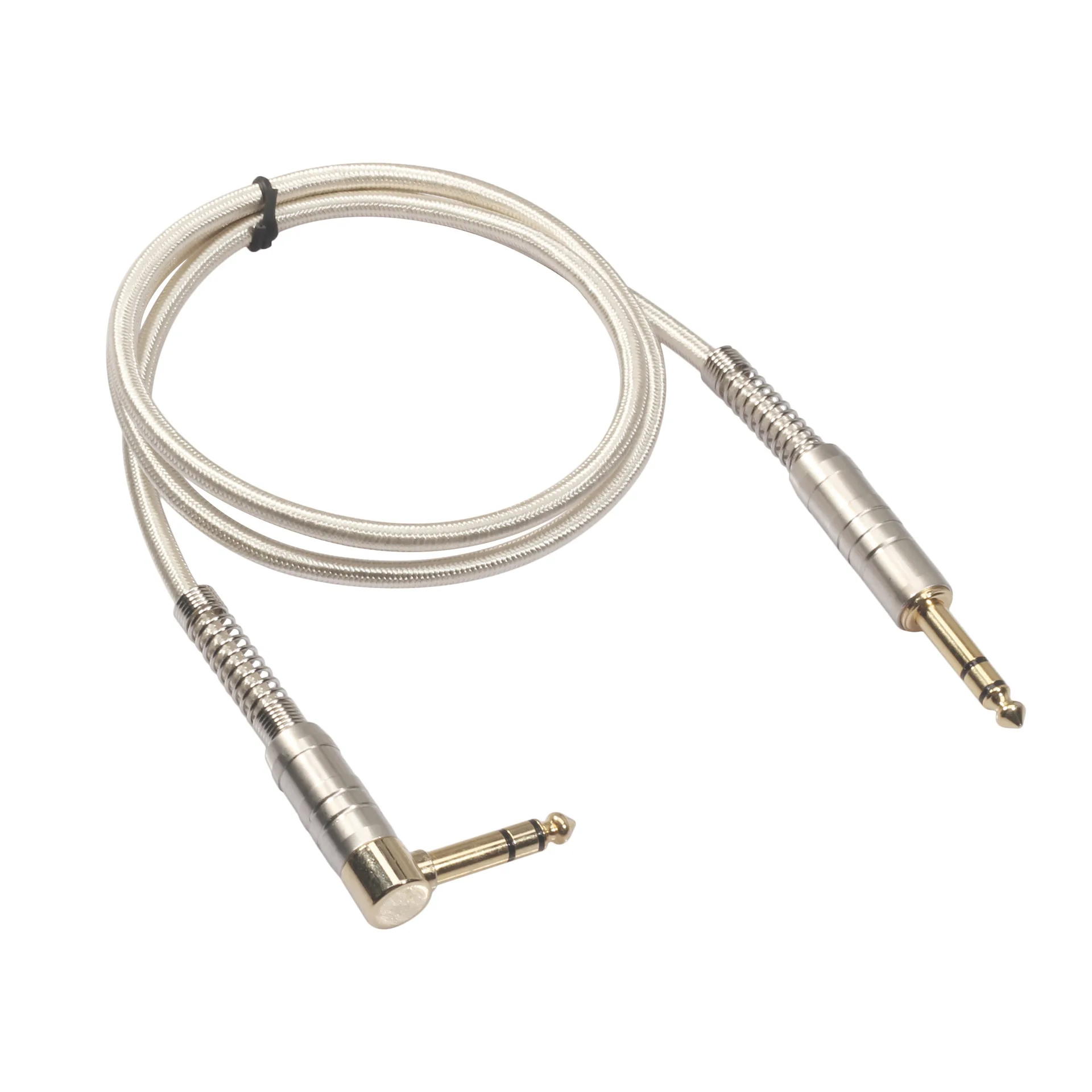 

6.35mm Male To Male Gold-plated Stereo Audio Cable With Metal Housing For Electric Guitar Microphone Power Amplifier