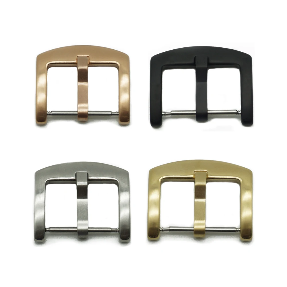 

Stainless Steel Watch Strap Buckle Clasp Silver Rose Gold Black 18mm 20mm 22mm 24mm, As our color chart