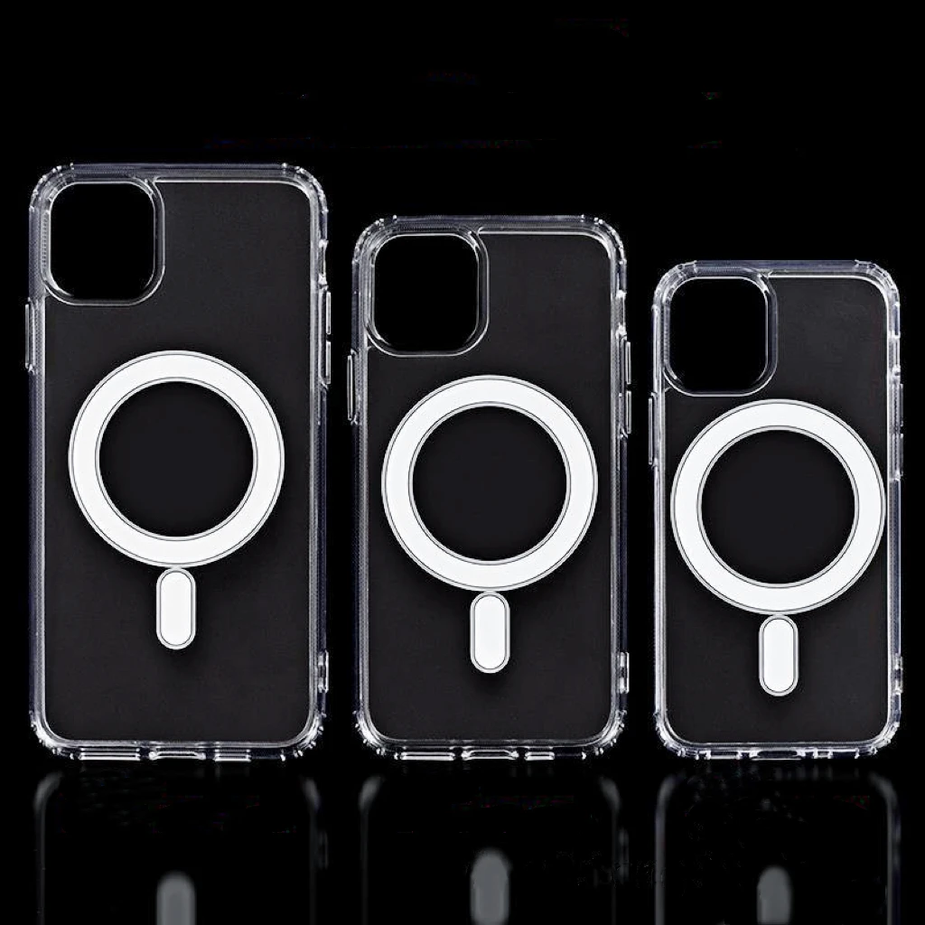 

2023 new popular Magsafa phone cover for iphone 13promax transparent magnet phone case for 14promax 12 11 x xr