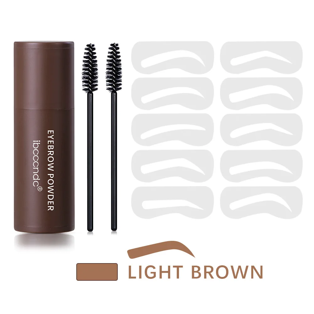 

Eyebrow stamp Set with 10 Reusable Eyebrow Stencils And 2 Spiral Eyebrow Brushes Waterproof Bottle Instant long lasting