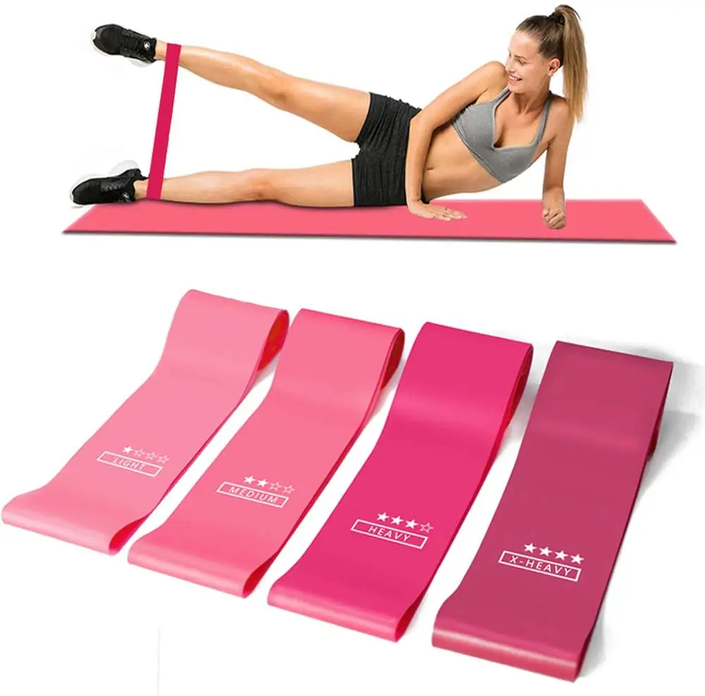 

XT-FITNESS Resistance Loop Bands 5 Pack Resistance Exercise Bands for Legs Butt Yoga Strength Training Resistance Exercise Band, Pink