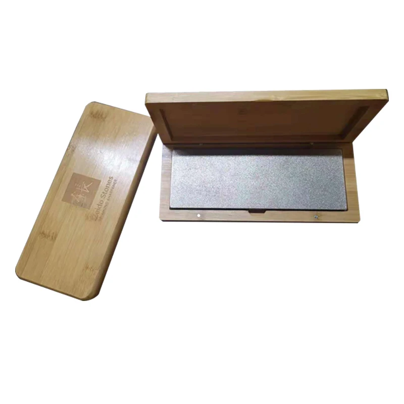 

High Quality Kitchen knife Diamond sharpening stone with bamboo box