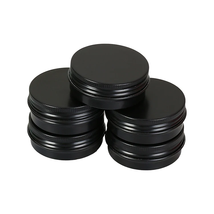 

5ml 10ml/15ml/20ml 30ml/50ml/60ml/80ml/100ml Matte Black Cosmetic/candle/candy Metal Aluminium Tin Box/container/jar
