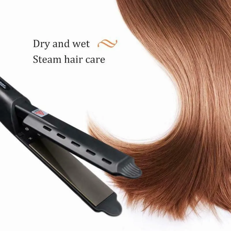 
Salon Wet Dry Fast Styler Titanium Ceramic Tourmaline Ionic Flat Iron Steam Hair Straightener 